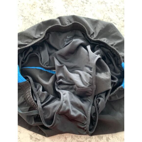 Nike Dri-FIT Running Shorts Black‎ Blue Athletic Workout Training Shorts Size L - Picture 5 of 7